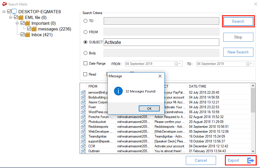 MailsDaddy EML to PST Converter screenshot