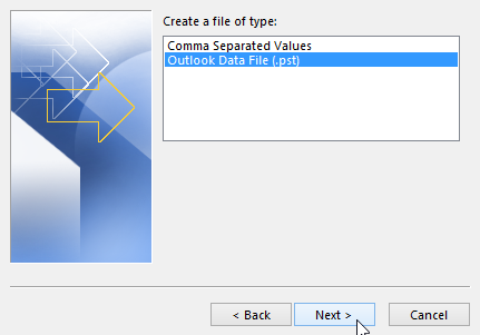 import outlook data file pst