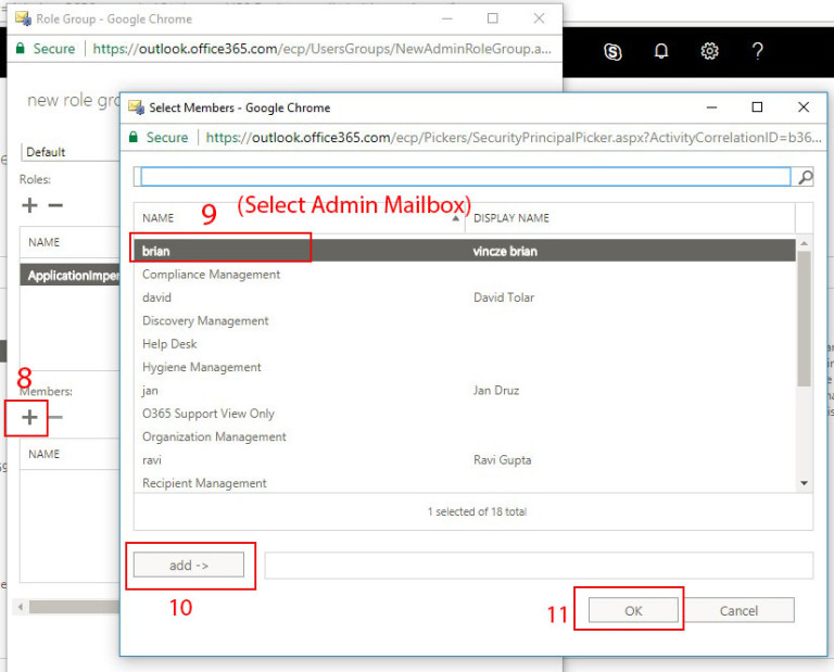 How to Grant Application Impersonation Rights in Office 365?