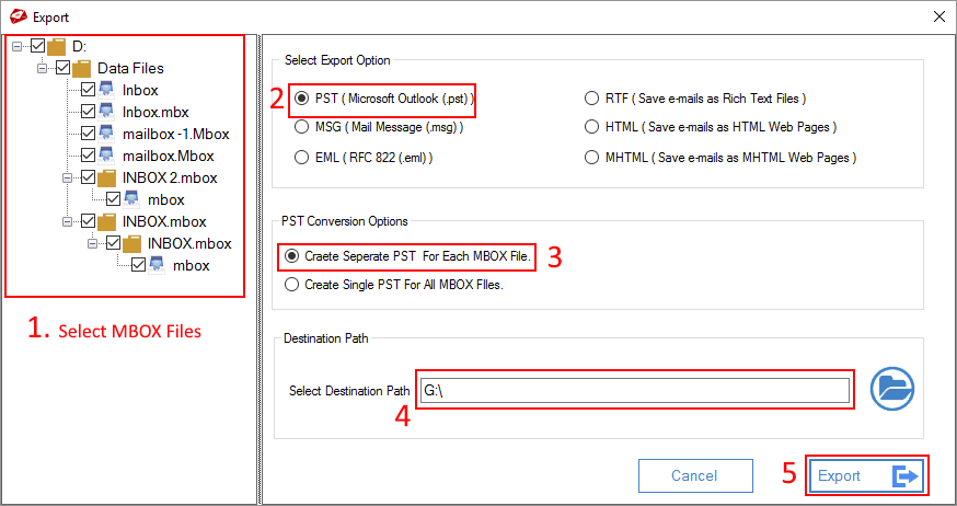 export claw mail to outlook