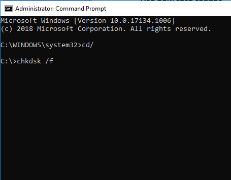 chkdsk command