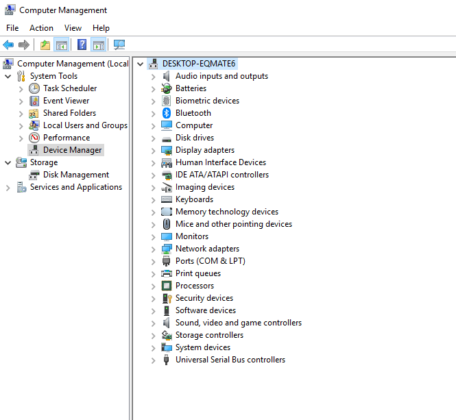 device manager