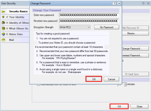 Reset the Lotus Notes Password