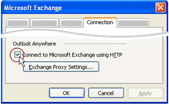 exchange proxy setting
