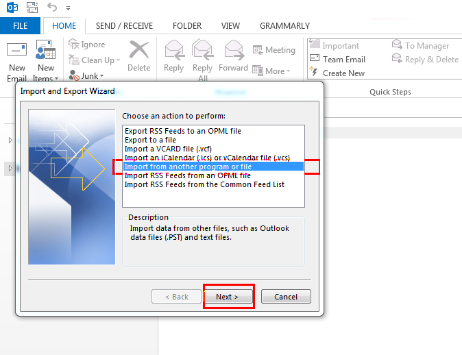 Select CSV file
