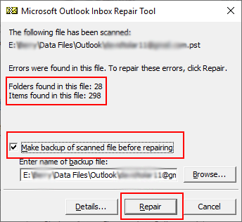 Repair PST File