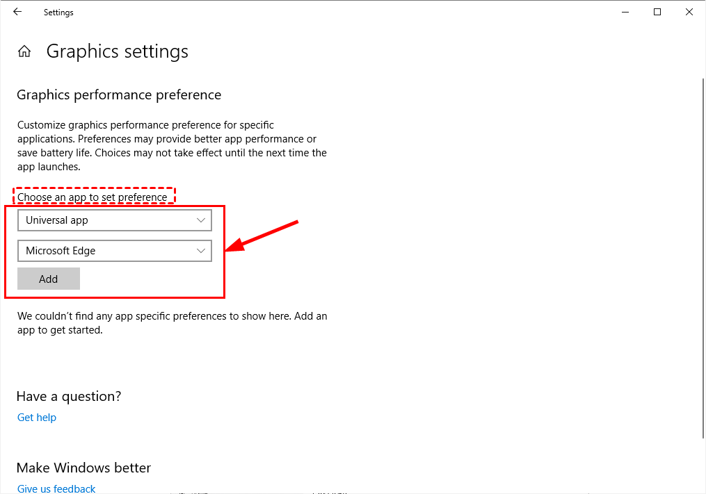 App Preference