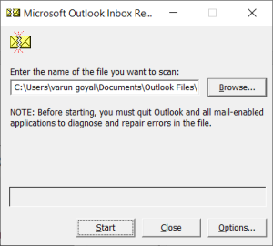 Enter the name of file