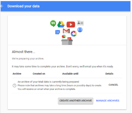 Create Archive Account