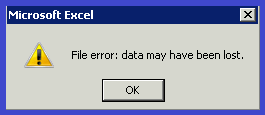 excel bug