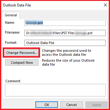 change pst password