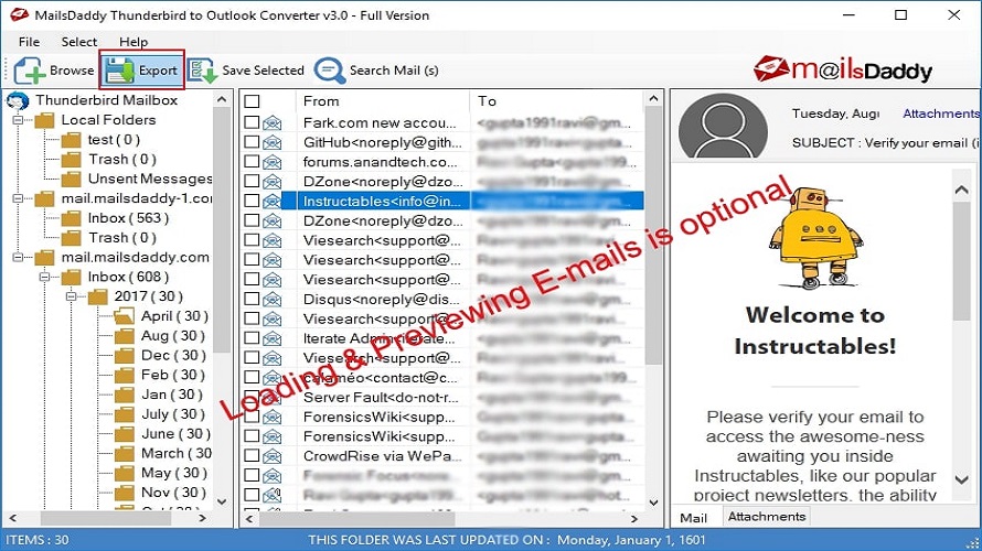 how to convert thunderbird email to Outlook