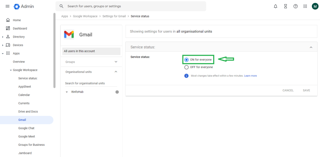 gmail api java quickstart exception checkargument( ... Resolve GmailDisabledException Error in GSuite Migration