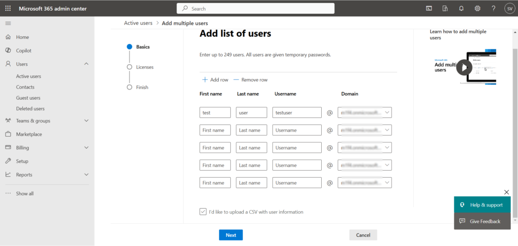How to Add Users and Assign licenses in Office 365?