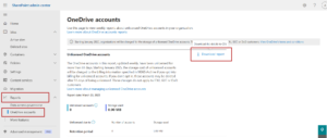 unlicense onedrive accounts report