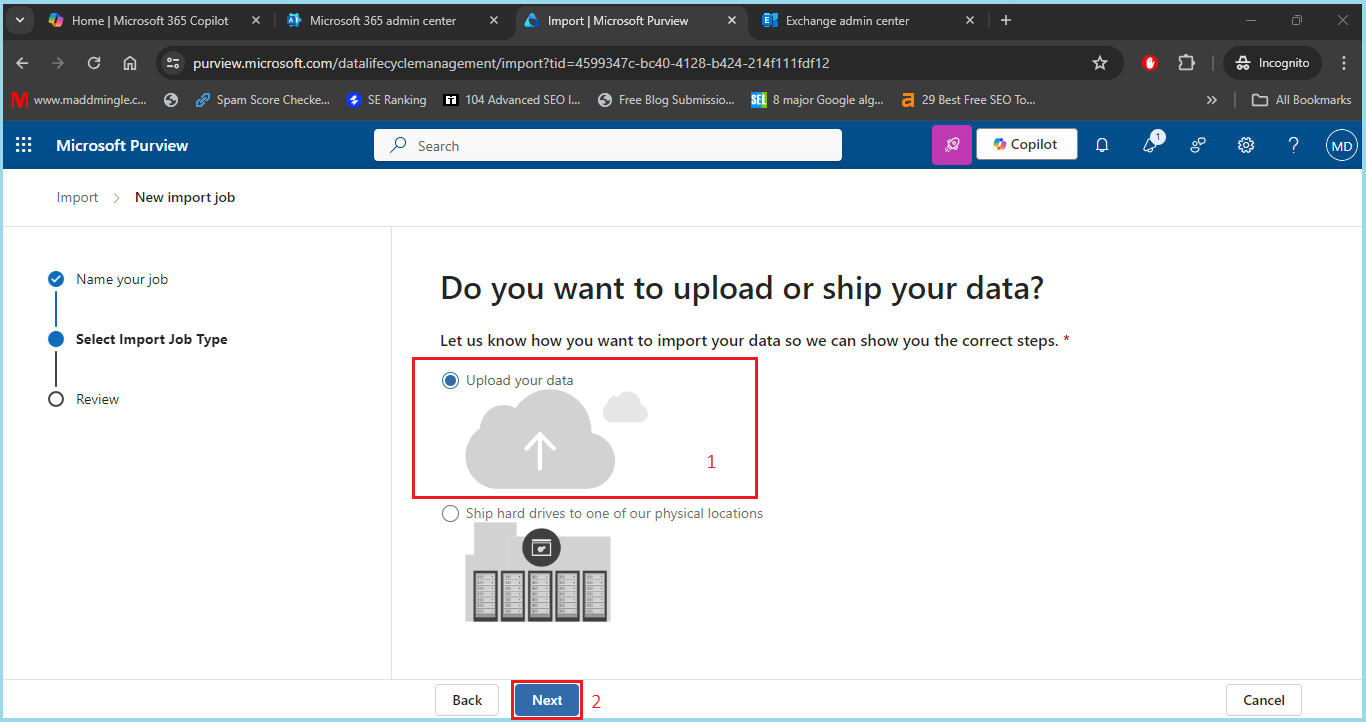 pst to office 365 - 1