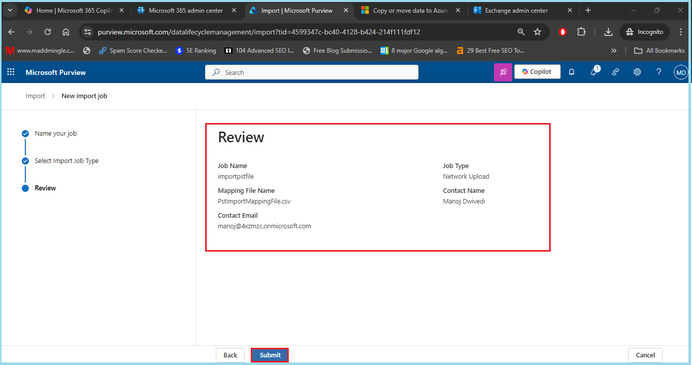 pst to office 365 - 9