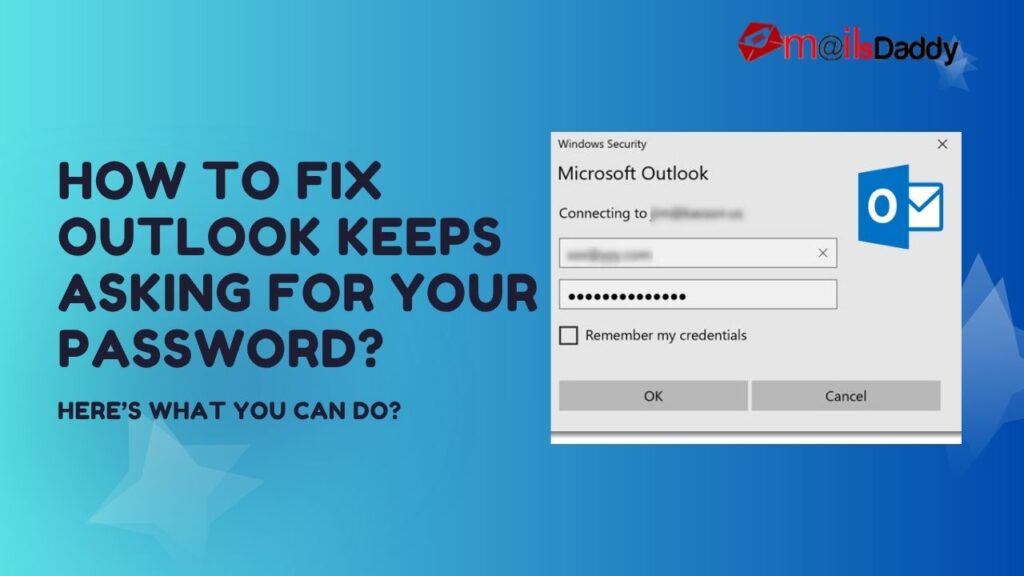 outlook asking password