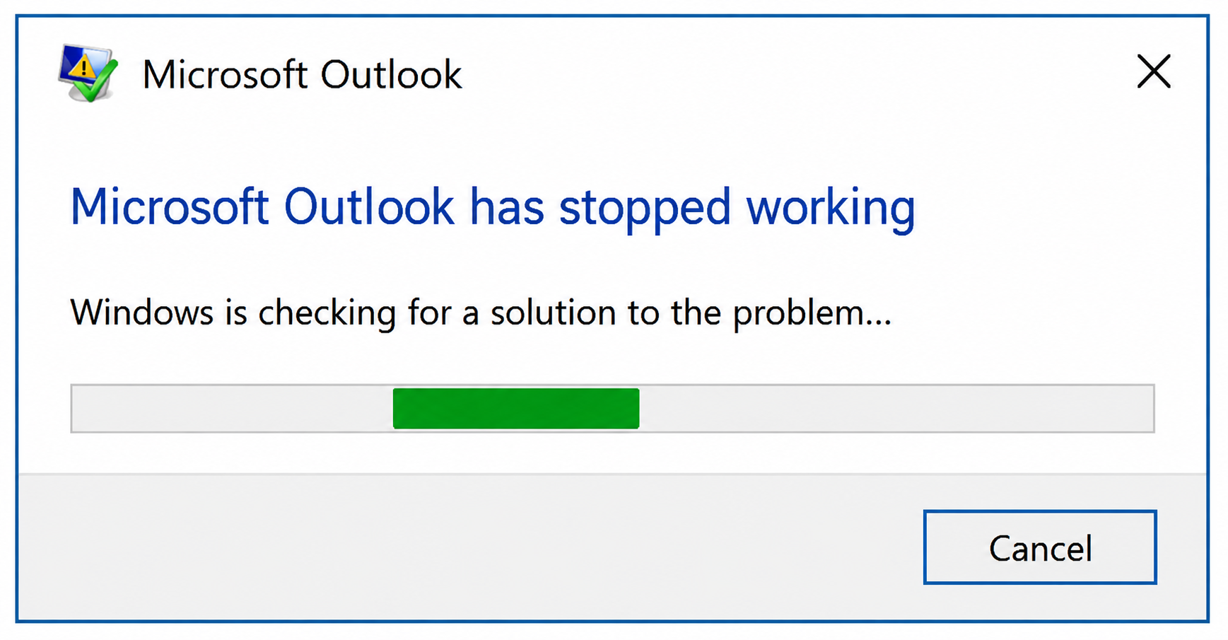 ourlook not responding