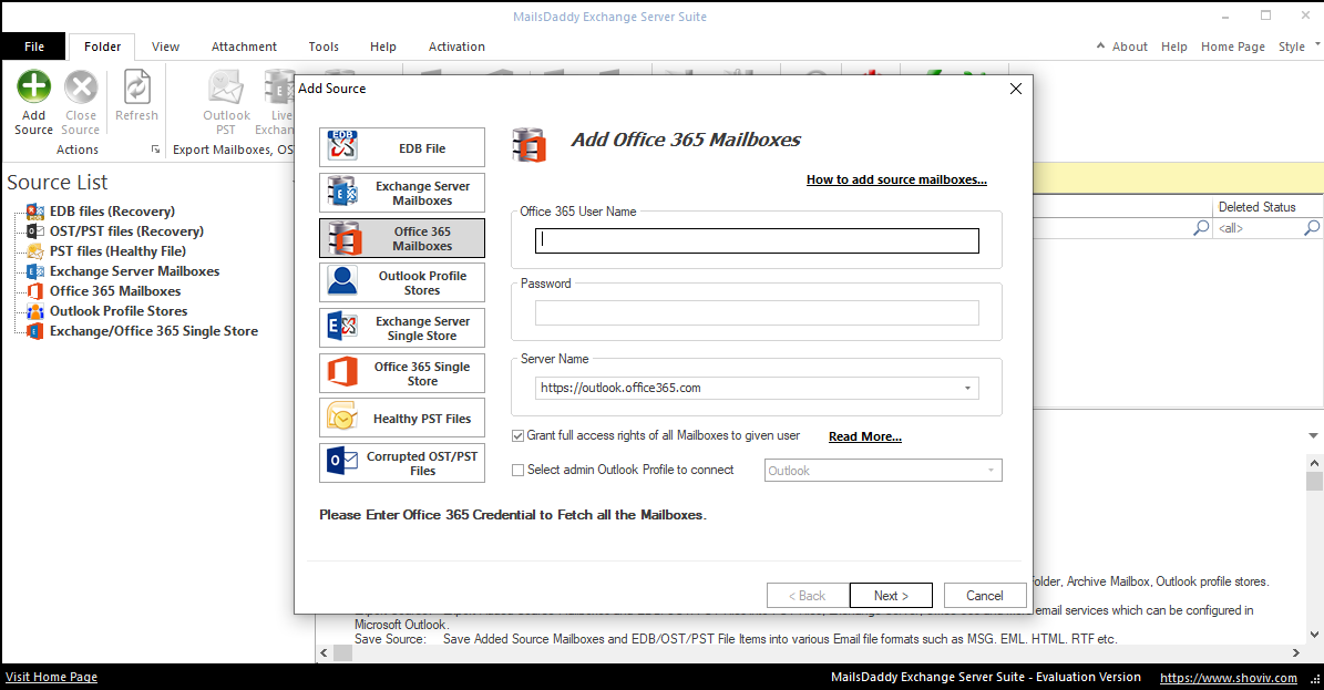 Step 01: Download & Launch the application — MailsDaddy Office 365 to Office 365 Migration