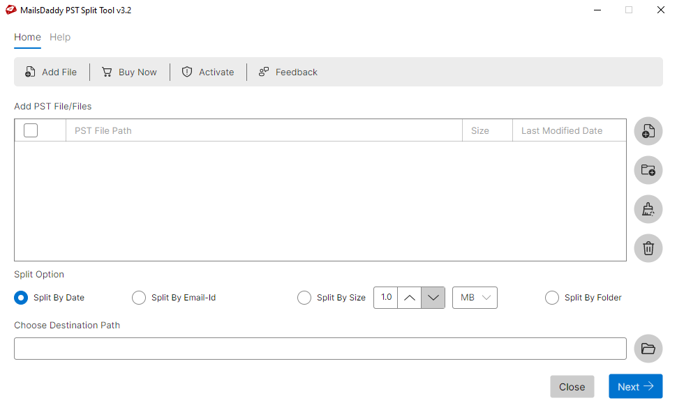Step 01: Download & Open PST File(s) — MailsDaddy PST Split Tool