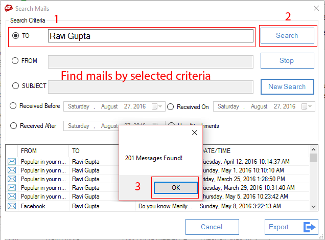 search email