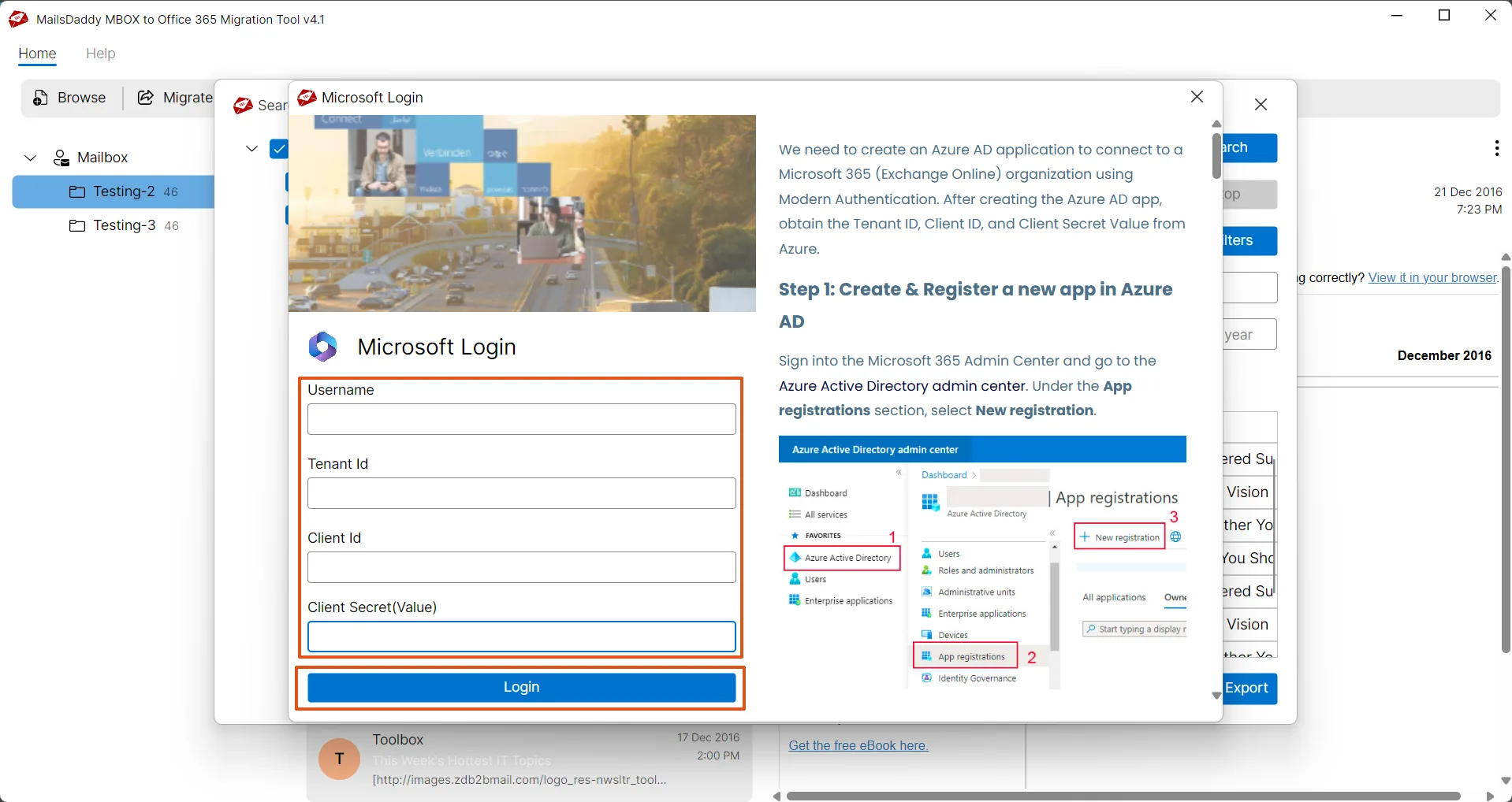 primary or archive mailbox