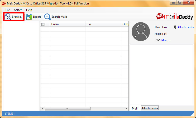 browse msg file