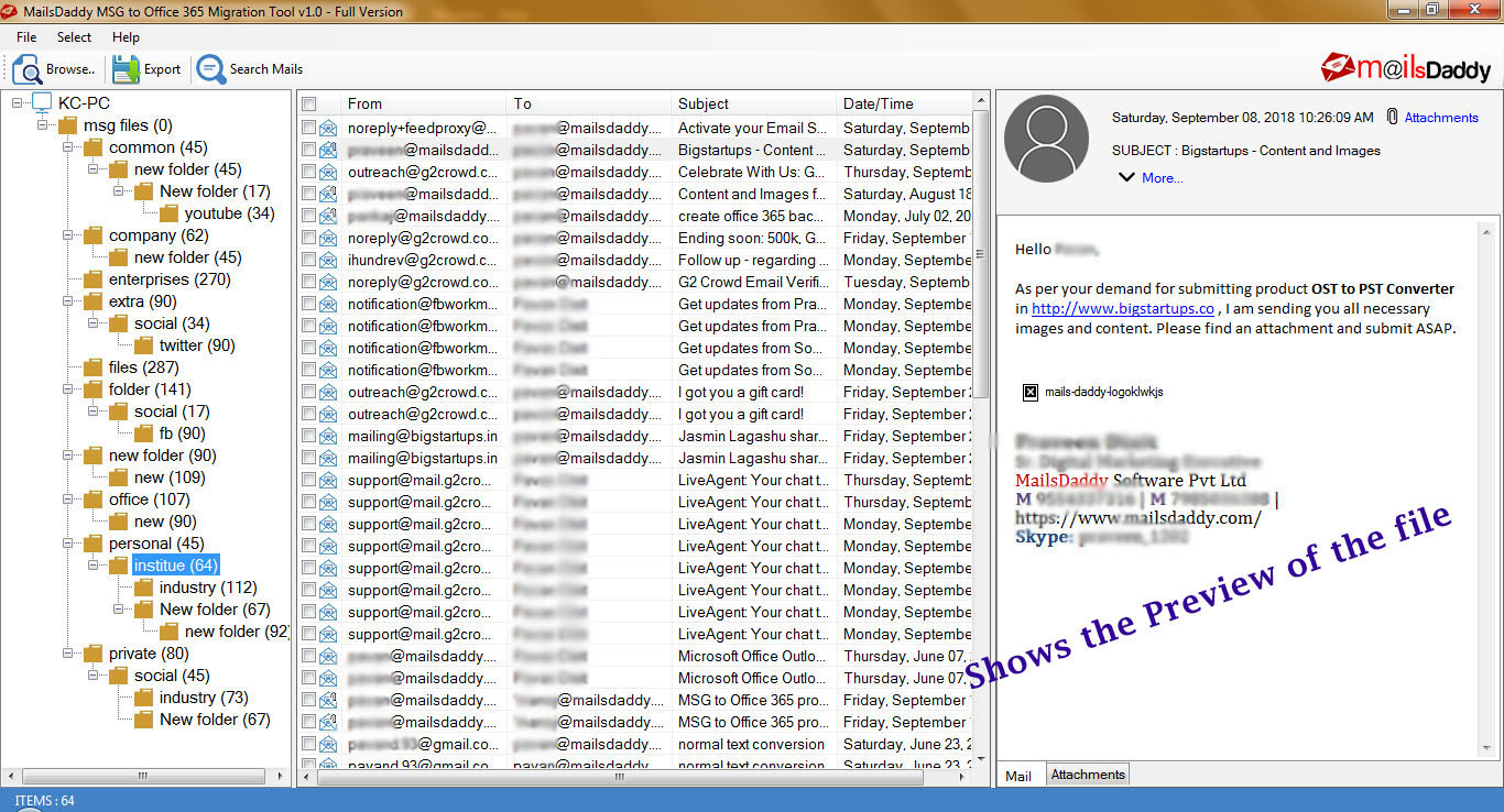 preview of msg file