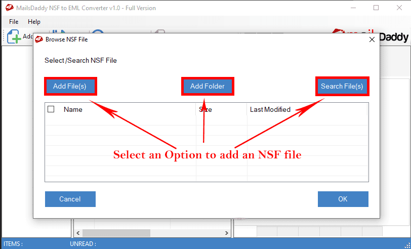 click on add file button