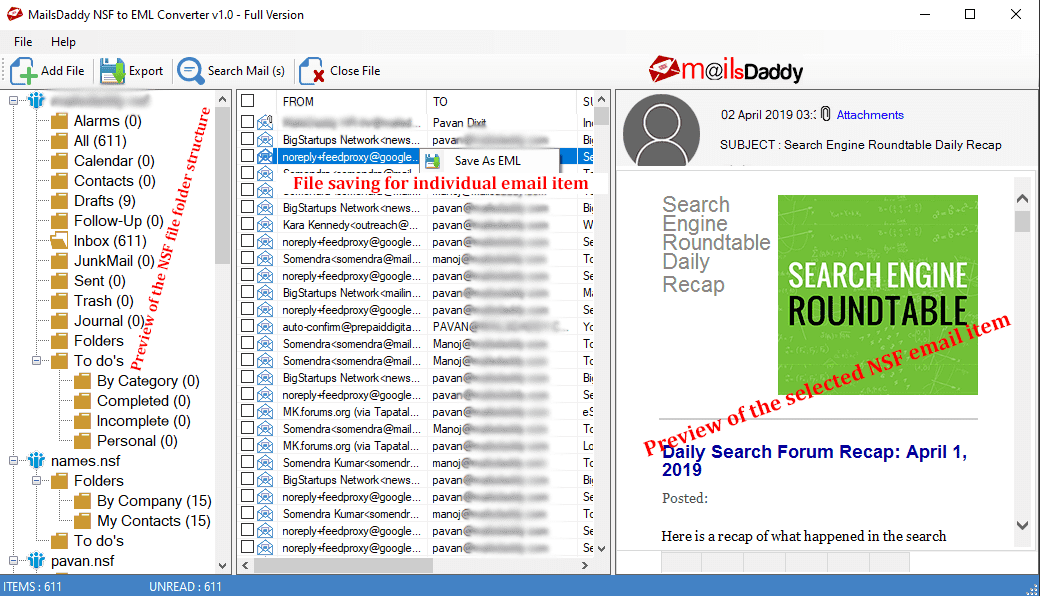 nsf to eml, nsf to eml converter, convert nsf to eml