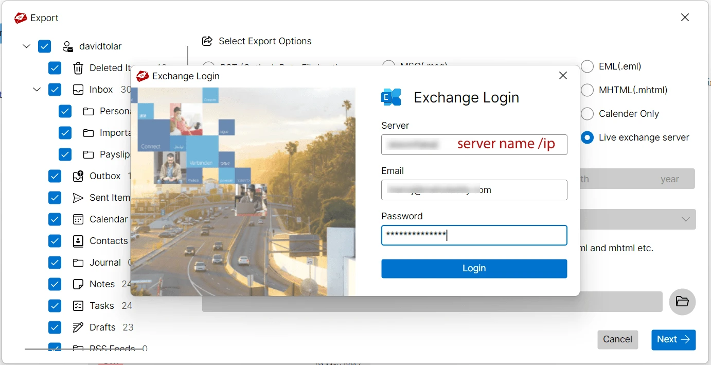 fill login detail