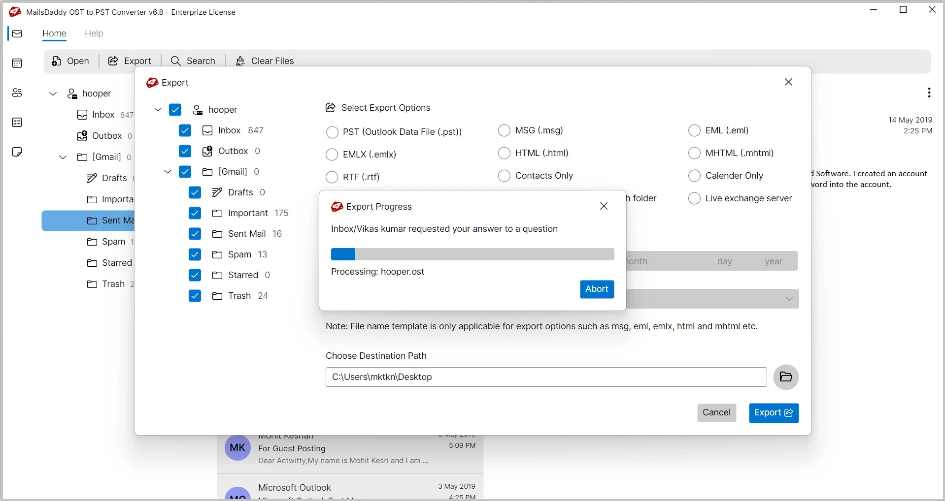 convert ost to mbox