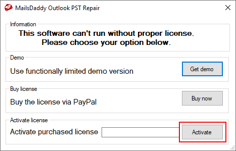 outlook pst repair key