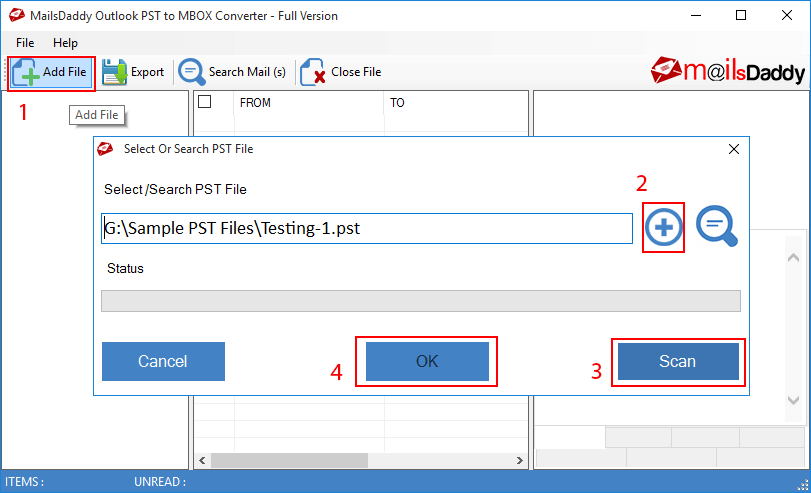 MailsDaddy Outlook PST to MBOX Converter