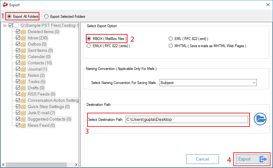 migrate pst to mbox