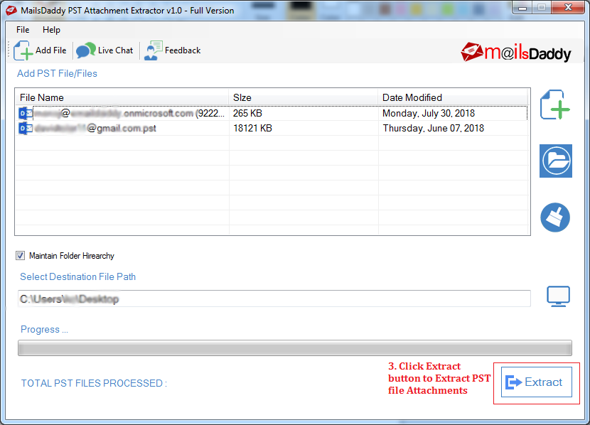 MailsDaddy PST Attachment Extractor