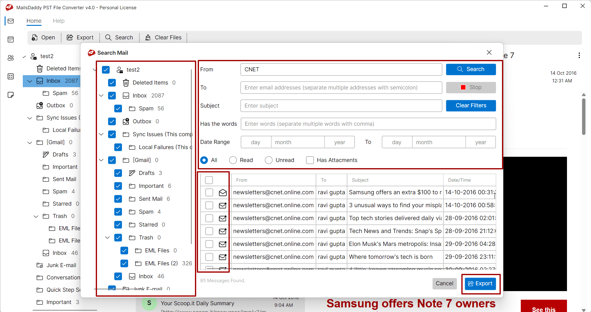 click on exprot