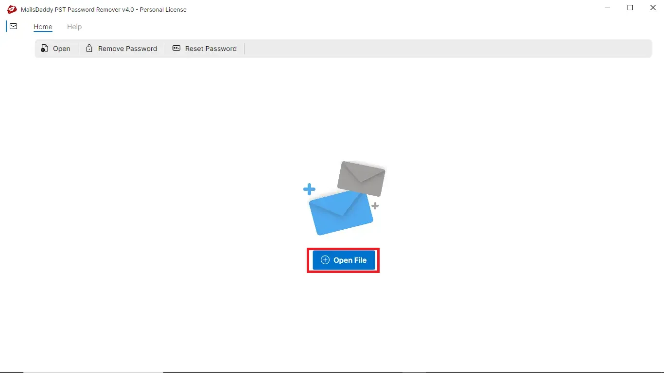 Open password-protected PST file