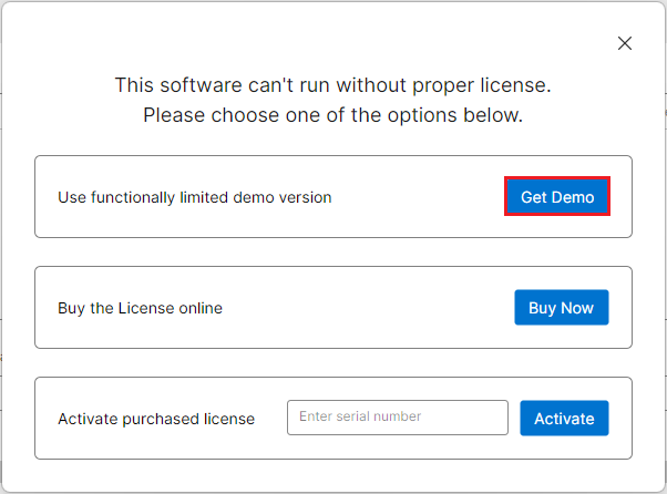 run the software