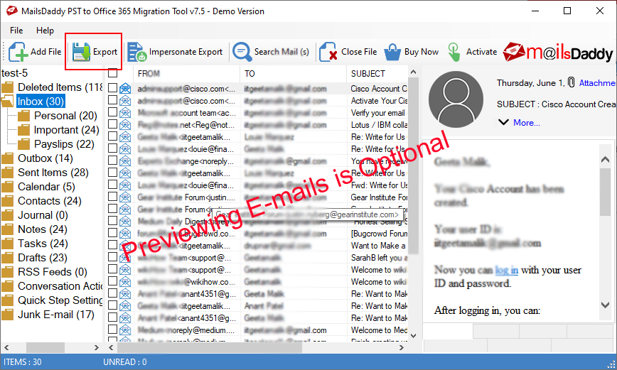 MailsDaddy PST to Office 365 Migration Tool 7.0 full