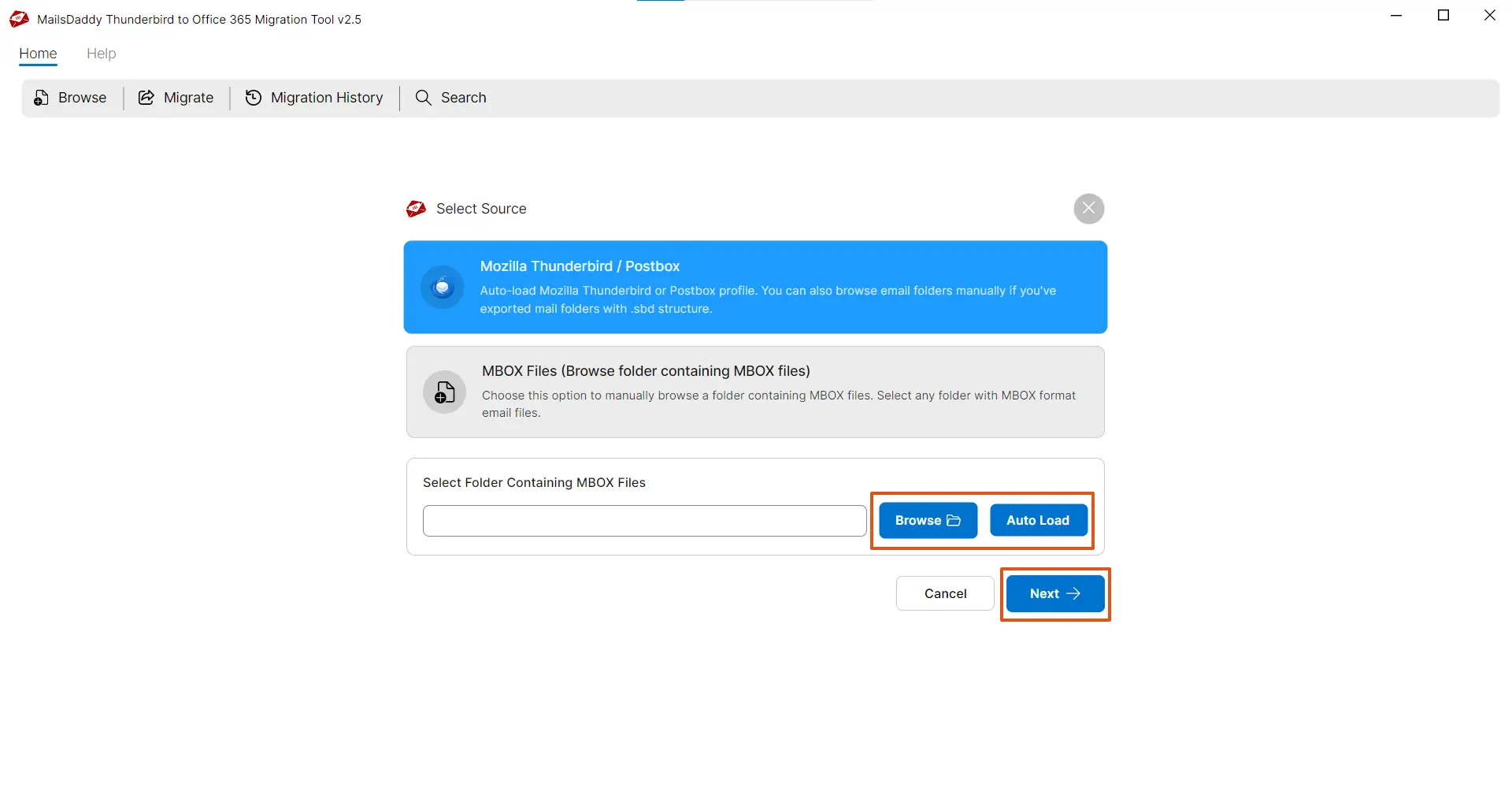 how to convert thunderbird to outlook 365