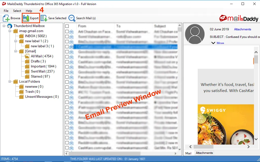 how to convert thunderbird to outlook 365