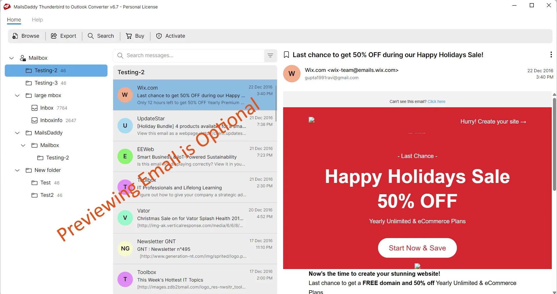load mbox data files