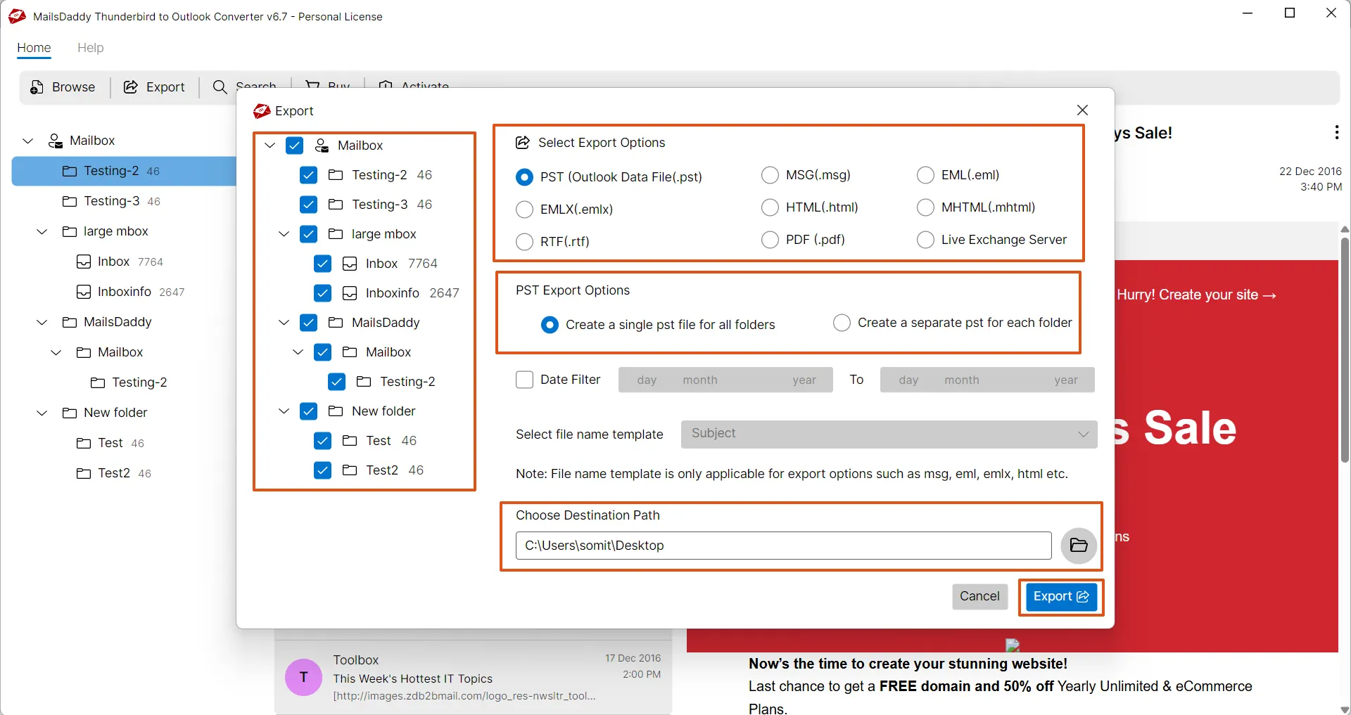 selective and fiter conversion