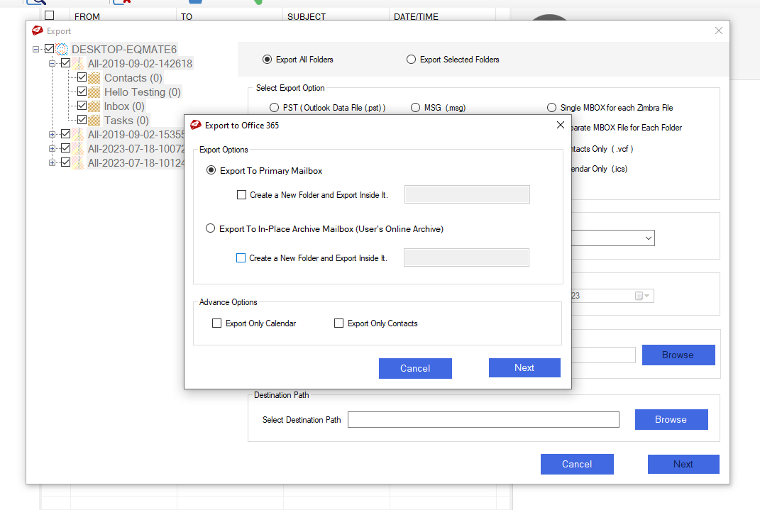 zimbra to office 365 conversion