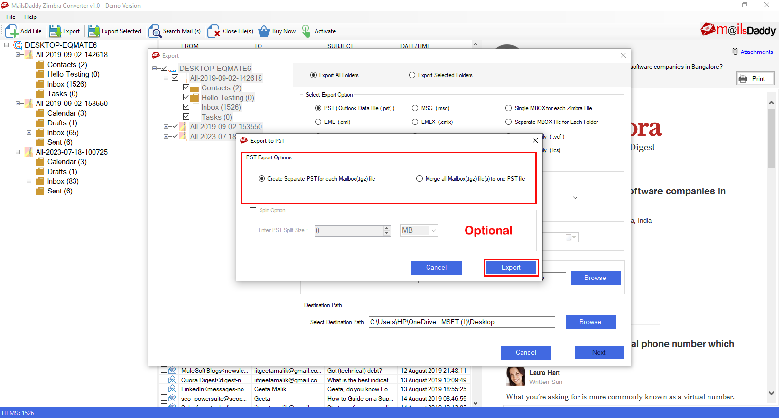 split pst file